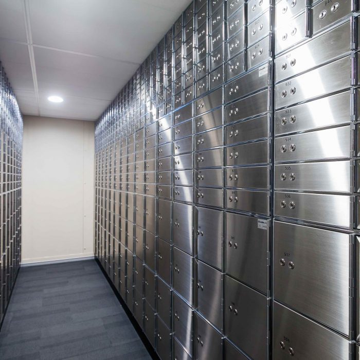 safety deposit boxes