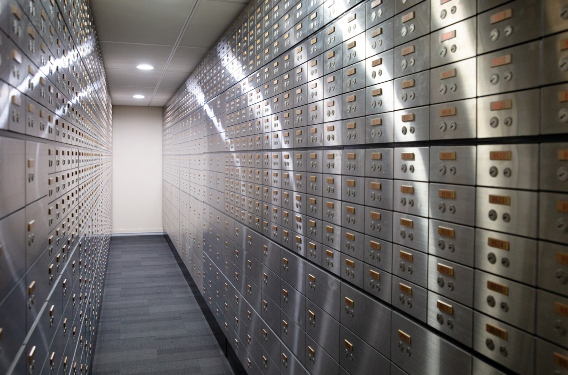 safe deposit boxes